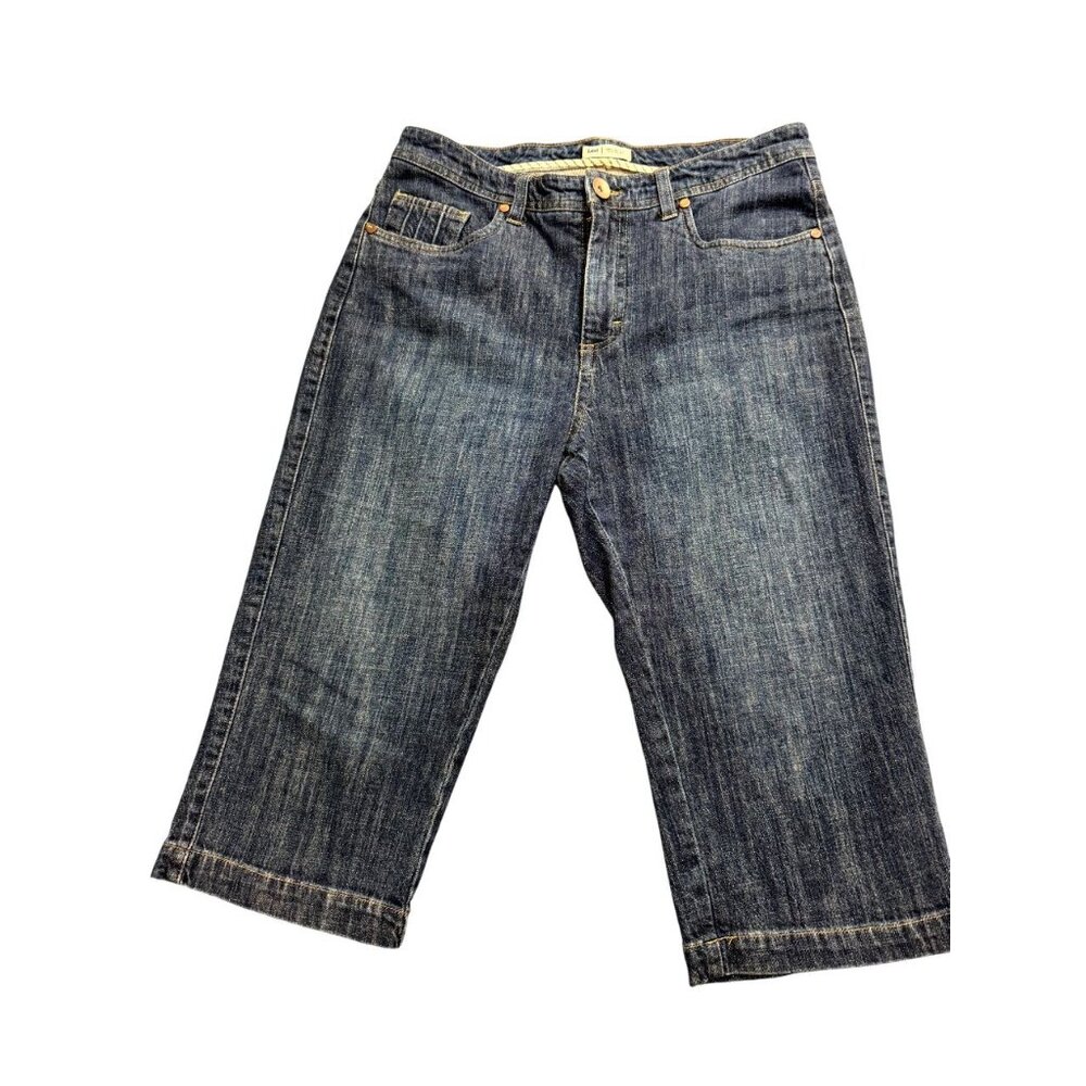 Lee Capri Jeans High Rise Denim Cropped Stretch Just Below the Waist Blue SZ 10M
